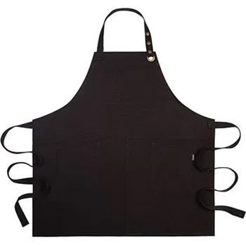 Pracovní zástěra Dennys London Plátěná zástěra s mosaznými očky DP146 Black 71 x 71 cm