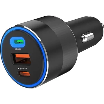 Winner Group - Nabíječka do auta 2xUSB-C + 1xUSB-A Power Delivery 130W černá