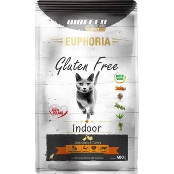 Krmivo pro kočku EUPHORIA Bezlepkové krmivo pro kočky INDOOR Krůta a Husa 400 g