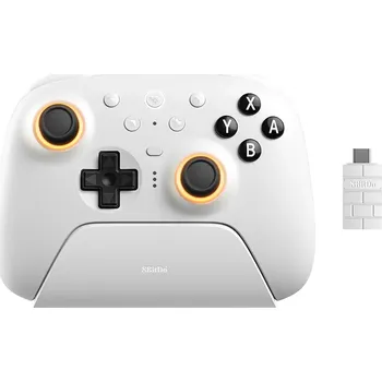 Gamepad 8BitDo Ultimate 2 Wireless BT White (Switch 1+2/PC)
