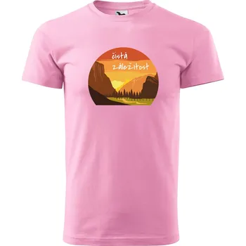 Pánské tričko DOBRÝ TRIKO Pánské tričko s potiskem Čistá záležitost Velikost: M, Barva: Růžová