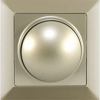 Stavebniny Stmívač otočný metalizovaný strojek + klapka do vícenásobného rámečku - písek