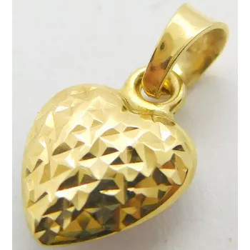 Přívěsek Klenoty Budín Dámský oboustranný zlatý přívěsek z bílého a žlutého zlata srdce 585/0,29gr 02582 (Klenoty Budín Dámský oboustranný zlatý přívěsek z bílého a žlutého zlata srdce 585/0,29gr 02582)