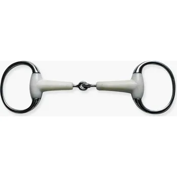 Udidlo pro koně Fair Play Bílé flexibilní udidlo oliva bridoon Velikost: 12,5