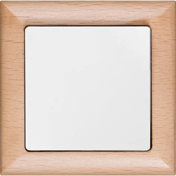 vypínač Ovládač tlačítkový strojek + klapka do vícenásobného rámečku - bílá