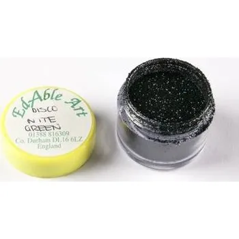 Jedlá dekorace na dort Třpyt dekorační disco Nite green