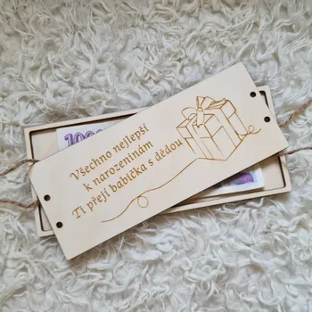 Dárková krabička Dárková krabička na peníze k Narozeninám