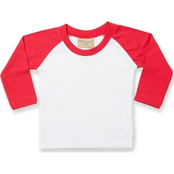 Chlapecké tričko Larkwood Dětské tričko s dlouhým rukávem LW025 White-Red 3-4 years