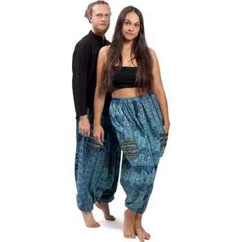 Dámské kalhoty Harémové kalhoty / Sultánky MANDALA tyrkysové