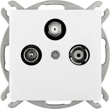 Stavebniny Zásuvka RTV + satelit modul bílá