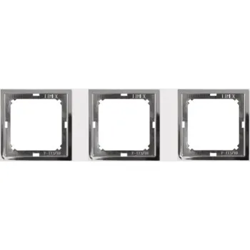 vypínač Rámeček trojnásobný - sklo černá