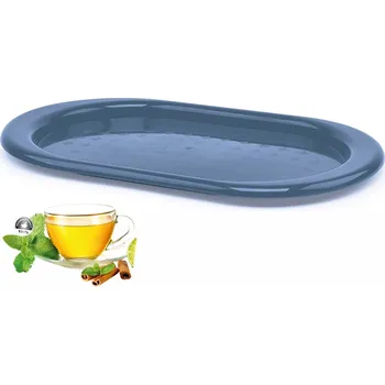 Plastový tác 50x30 cm oválný 0202 mix barev