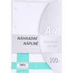 Náplň do kroužkového záznamníku A4, 100 listů, čtvereček