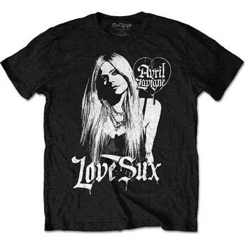 Pánské tričko Avril Lavigne Tričko Love Sux Unisex Black M