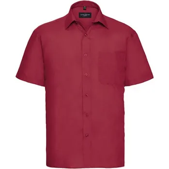 Pánská košile Russell Pánská popelínová košile R-935M-0 Classic Red XXL (45/46)