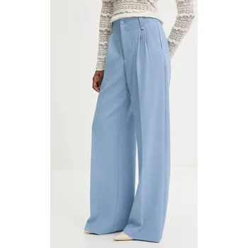 Dámské kalhoty Kalhoty Answear.LAB dámské, modrá barva, široké, high waist p2576 50X, vel. L
