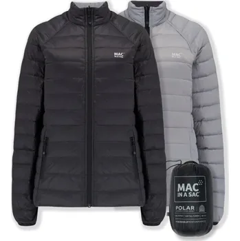 MAC IN SAC Mac In A Sac Polar Packable Women's Down Jacket, Black/Grey Velikost: M