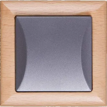 Stavebniny Křížový přepínač strojek + klapka do vícenásobného rámečku - grafit