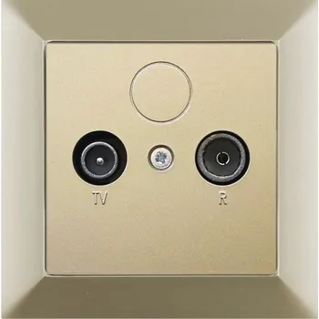 Stavebniny Zásuvka RTV průběžná kompletní zásuvka - písek