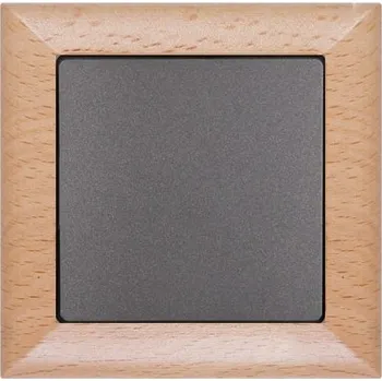 Stavebniny Křížový přepínač Prémium strojek + klapka do vícenásobného rámečku - grafit