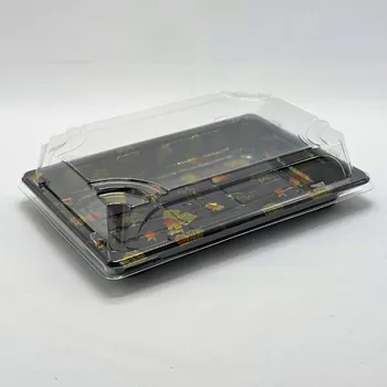 Jednorázové nádobí Wepack Plastová miska na Sushi s víčkem 185x129x55mm - 8 bal x 50 ks