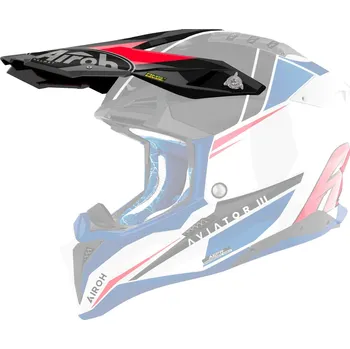 Helma na motorku AIROH kšilt pro přilbu AVIATOR 3 Saber červený matný