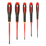 A_Bahco Sada šroubováků Ergo™, izolovaných, úzka čepel, 5 ks, PH+ploché