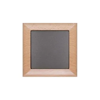 Stavebniny Jednopólový vypínač strojek + klapka do vícenásobného rámečku - grafit