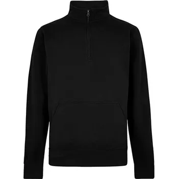 Pánská mikina Kustom Kit Regular Fit 1/4 Zip Pique Sweatshirt Pánská mikina KK339 Black L