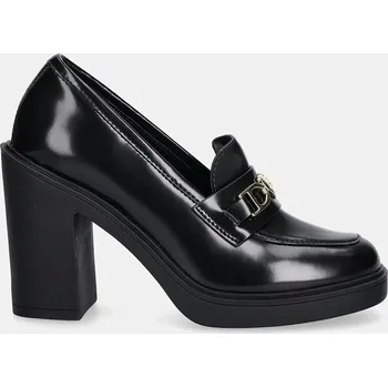 Dámské lodičky Kožené lodičky Love Moschino černá barva, na podpatku, JA1018AG1NJD0000 99X, EUR 41