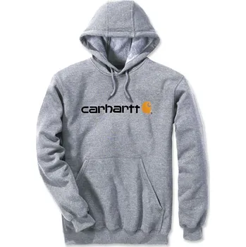 Pánská mikina CARHART Carhartt Signature logo hoodie heather grey Barva: šedá, Velikost: XL