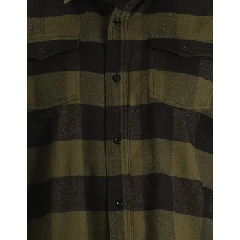 Dámská košile Burnside Dámská flanelová košile BU5210 Army - Black -Checked XXL