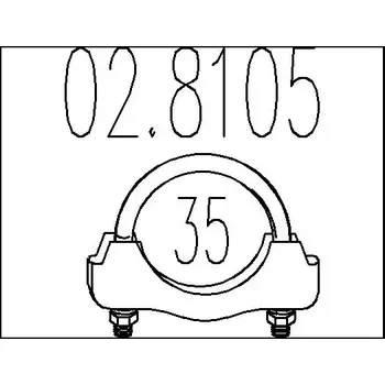 Těsnění výfuku MTS Spojovací trubky výfukového systému MTS 02.8105