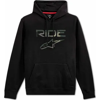 Pánské oblečení Alpinestars Pánská černá mikina RIDE 2.0 CAMO HOODIE 1212-51900 10 - S