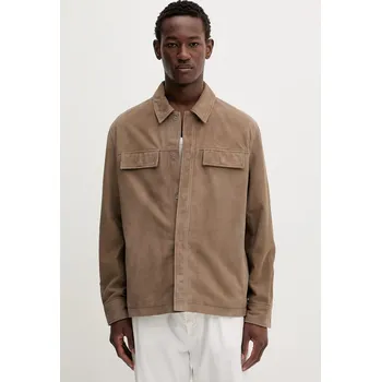 Pánská bunda Semišová bunda Calvin Klein LV04LC425G béžová 80X, vel. M