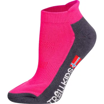 TROLLKIDS DĚTSKÉ NÍZKÉ PONOŽKY TROLLKIDS, 2 PÁRY, MAGENTA Velikost: 35-38
