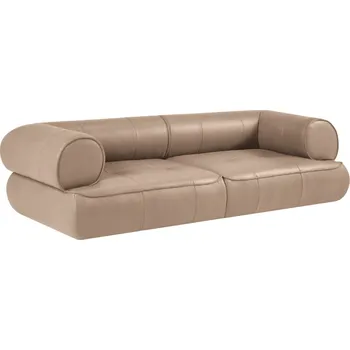 Pohovka Maison Heritage Tmavě béžová kožená pohovka Lily 234 cm