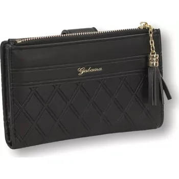 Peněženka Dámská peněženka Gabaara P4497 – černá, zipovaná mincovka, přihrádky na karty, prostor na bankovky a fotku