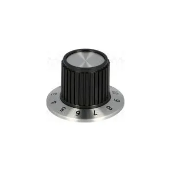 Knoflík Knoflík s límcem plast Pr.hříd 6,35mm Ø22,7x23,7mm