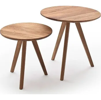 Konferenční stolek Sada dvou odkládacích stolků z masivu GENNY dub přírodní