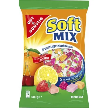 Cukrovinka G&G Žvýkací bonbony v 5 ovocných variantách 500g