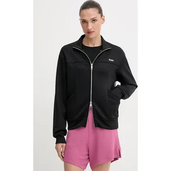 Dámská mikina Mikina BOSS Erena dámská, černá barva, hladká, 50544177 99X, vel. S