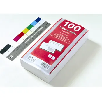 Obálka Obálka DL okno vpravo bílá samolepicí přehybová 110x220mm 1ks, baleno po 100ks