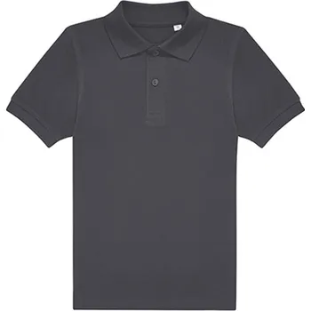 Dívčí tričko B&C Dětské polo triko PK001 Dark Grey (Solid) 7/8 (122/128)