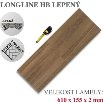 vinylová podlaha Vinylová podlaha DP 1085 Dub kouřový hnědý XXL Varianta: Longline HB (Rybí kost) lepený