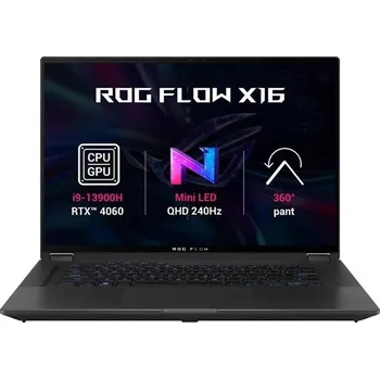 Notebook ASUS ROG Flow X16 - i9-13900H/16GB/1TB SSD/RTX 4060 8GB/16"/WQXGA/mini LED/Touch/240Hz/2y PUR/ Win 11 Pro/černá
