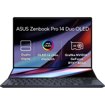 Notebook ASUS Zenbook Pro Duo 14 OLED/UX8402VV/i9-13900H/14,5"/2880x1800/T/32GB/2TB SSD/RTX 4060/W11P/Black/2