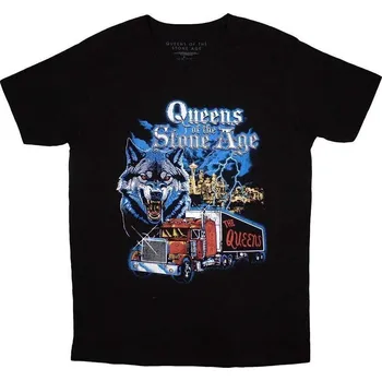 Pánské tričko Queens Of The Stone Age Wolf Skyline Black 2XL Tričko