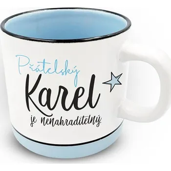 Nekupto Hrnek s potiskem 400 ml pastel - Karel