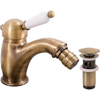 Vodovodní baterie LABE - Bidetová baterie s výpustí, Stará mosaz (Bronz) L545.0SM, RAV Slezák Barva: Stará mosaz (Bronz), Rozměr: 1/2"